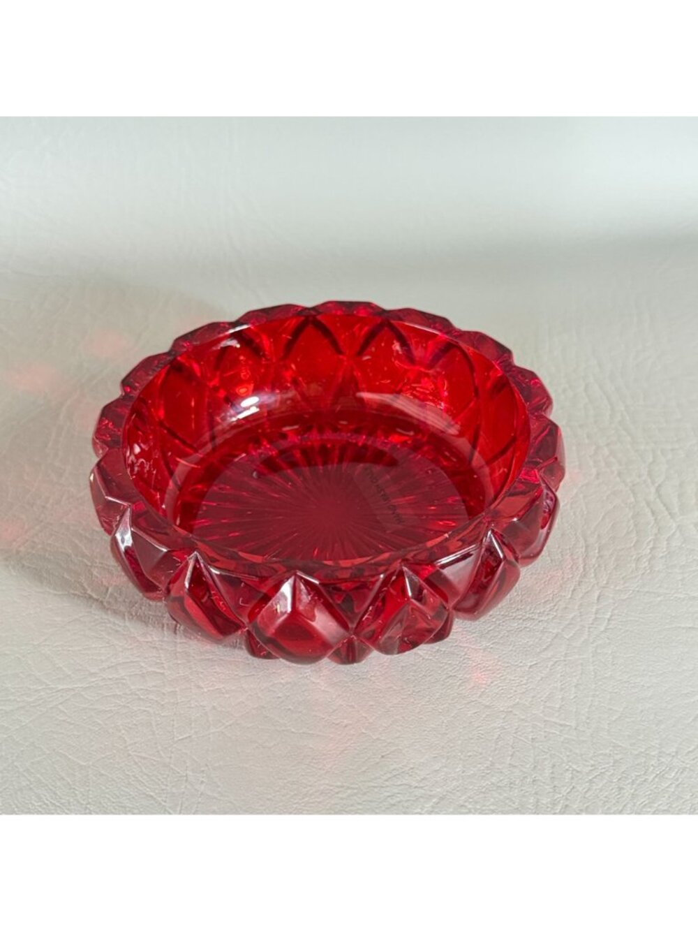 Vintage Shannon Crystal Ruby Red Hershey Kiss Lidded Candy Dish Godinger 5.5" - Picture 11 of 14